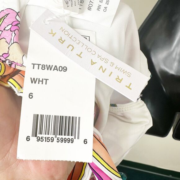 NEW Trina Turk Bathing Suit Sz 6 Key West Botanical Floral One Piece Swimsuit - Picture 12 of 13